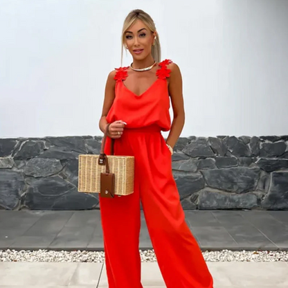 NOMI™ - Ærmeløs jumpsuit med vidde ben